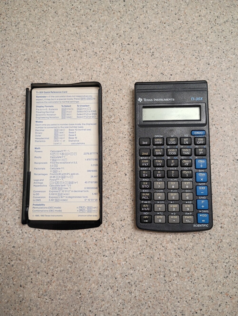 Texas Instruments TI-35X Scientific Calculator Battery Operated Tested Working